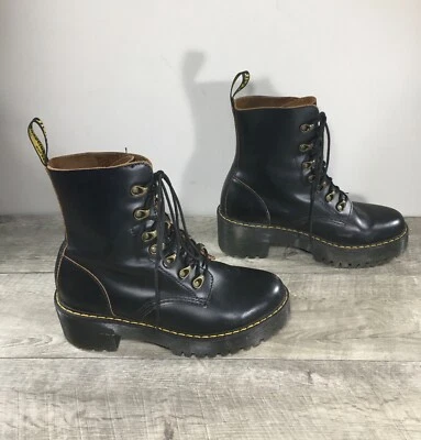Botas Docs Martens Leona de cuero liso con tacón para mujer talla UK 6 US 8 Doc Dr Foto 1 de 4