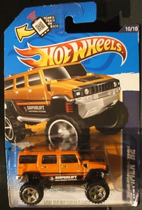 Hot Wheels Hummer H2 HW Performance Mattel pressofuso ~ treni scala S 1/64 ORNG #2 - Foto 1 di 3