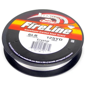 (0,26€/m) Fire Line 6LB Fädelmaterial smoke / crystal 0,12mm 114 Meter BACATUS - Bild 1 von 2
