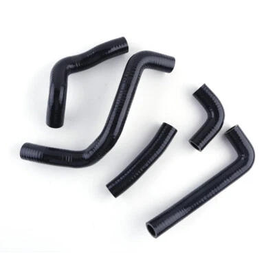 Silicone Radiator Hose Fit 1995-2006 KAWASAKI KDX200 KDX 220 Coolant Pipes Black Foto 1 de 4