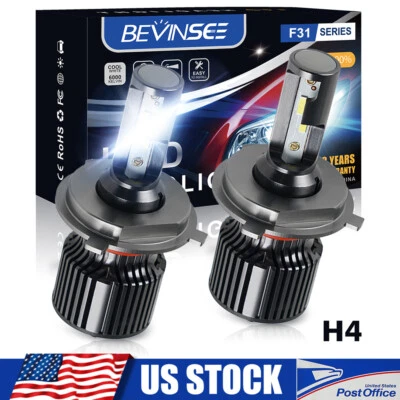 H4 9003 Bombilla de faro LED haz alto/bajo 6000K para Toyota Hilux 2004-2019 6000LM Foto 1 de 4