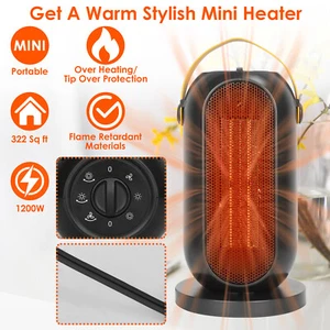 Space Heater, 1200W Oscillation Electric Ceramic Tower Heater Heating Cool Fan - Picture 1 of 15