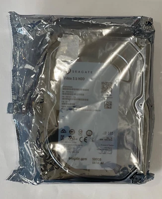 NEW SEALED!!! SEAGATE ST500VM000 500GB VIDEO 3.5IN SATA INTERNAL HARD DISK DRIVE - Image 1 of 2