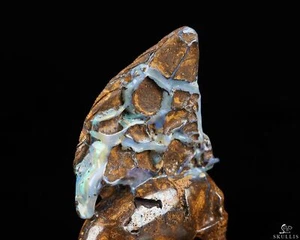 Gemstone 4.3" Matrix Opal Carved Crystal Mayan Alien Skull & Wing, Healing - Picture 1 of 9