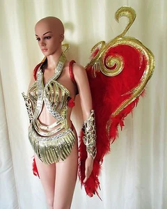 Da NeeNa C682 Warrior of Angel Dance Crystal Headdress Wings Costume set XS - XL - Picture 1 of 5