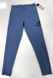 ADIDAS ' GIRLS ' ESSENTIAL SPORTSWEAR LOGO LEGGINGS ' BLUE ' SIZE XL(16) - Picture 1 of 3