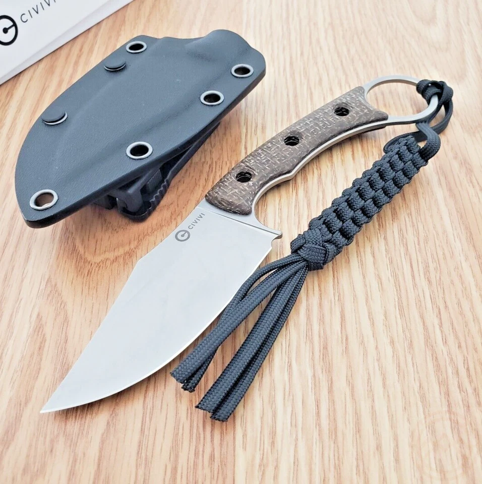 Civivi Midwatch Bohler N690 Steel Brown Micarta Handle Fixed Knife - C20059B-2