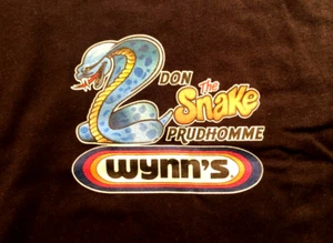 Don THE SNAKE Prudhomme Vintage SNAKE Wynn's Caricature Logo Black XL T-Shirt - Picture 1 of 6