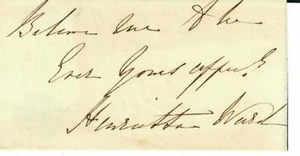 RARE! “Renowned Victorian Painter" Henrietta Ward Cut Signature - Picture 1 of 1