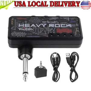 Mini Amplificador Portátil Guitarra Eléctrica Bajo Enchufe Auriculares Amplificador E2D4 - Imagen 1 de 6