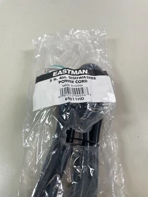 Eastman 5 pés 4 pol. Kit de cabo de alimentação universal para máquina de lavar louça 69011HD - Imagem 1 de 4