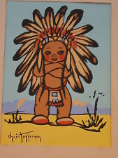Gerda Christoffersen - Oodees Sioux Indian Boy Print - 1950's era