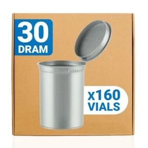 Frascos de dram Loud Lock Pop Top - Contenedor de almacenamiento de alimentos - 30 Dram - 160ct - plateados - Imagen 1 de 14