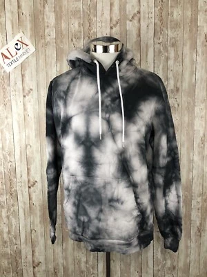 Boohoo Sudadera con Capucha Para Hombre Mediana Tie Dye Sudadera Gris Pullover Manga Larga N112 Foto 1 de 4