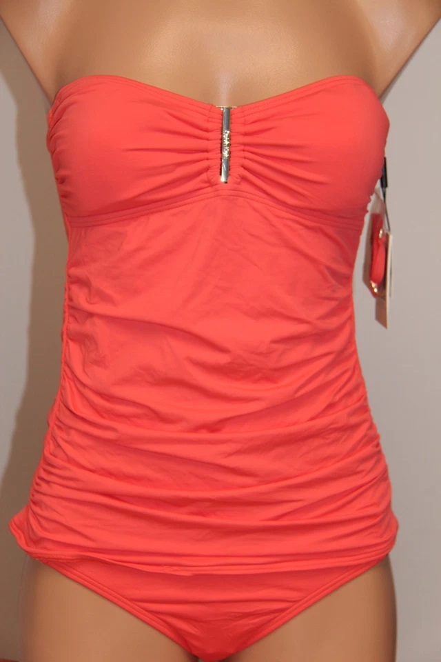 Nuevo con etiquetas Traje de baño Bikini Calvin Klein 2 piezas Tankini Conjunto Talla XS Mandarín Bandeau Foto 1 de 1