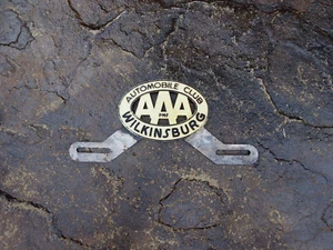 Vintage AAA Automobile Club PMF WILKINSBURG PA License Plate Topper RARE - Picture 1 of 9