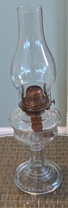 Antique Oil Lamp Sun Tint Clear Glass Original Vintage 1950s - Picture 1 of 5