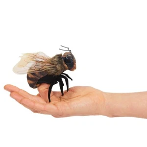 NEW PLUSH SOFT TOY 2790 Folkmanis Mini Bee Finger Puppet 10cm - Picture 1 of 3