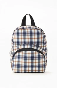 WOMEN'S GIRLS LA HEARTS MINI BLUE PLAID Backpack NEW SCHOOL - Picture 1 of 6