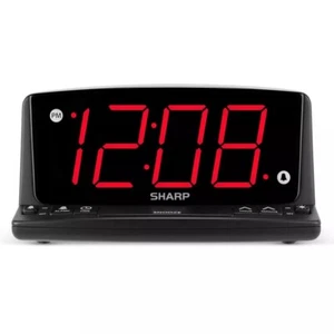 SHARP Electronic Clock Big Screen ( RED ) LED Night Light Alarm Clock - Picture 1 of 3