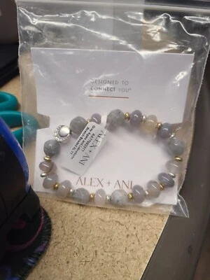 Pulsera Alex And Ani Gris Ágata y Labradorita Foto 1 de 2