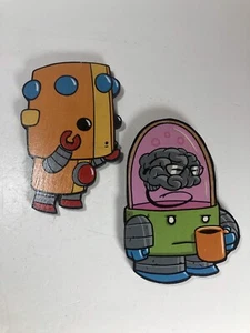 Arte de pared - Domer & Robot - Red Rocket Farm arte 3D imán dibujos animados 5" cultura pop - Imagen 1 de 2