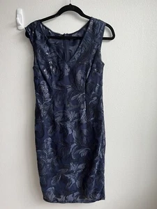 Vestido de cóctel ADRIANNA PAPELL para mujer azul marino sin mangas talla: 6 - Imagen 1 de 5