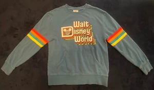 Walt Disney World Parks Retro Vintage Sweatshirt mit Rundhalsausschnitt Regenbogenstreifen - Bild 1 von 8