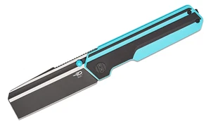 Bestech Knives Tardis Liner Lock Folding Knife D2 Teal and Black G10 (3.15" Two-
