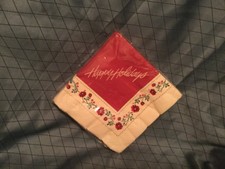 Nos Vintage C.A. Reed Happy Holidays Christmas Napkins