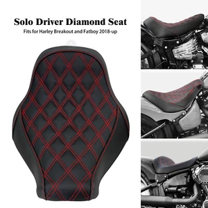 Black Driver Solo Seat Fit For Harley Fatboy FLSTF Breakout W/Short Fender 18-23 - Picture 1 of 18