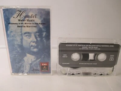 Handel Water Music Academy of St. Martin Marriner Cassette Tape EMI Chrome - Изображение 1 из 4