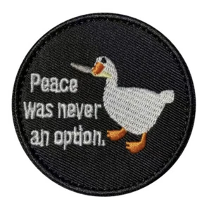MR ALE~Peace Was Never An Option~Parche de gancho y bucle bordado de 2 piezas P151d - Imagen 1 de 2