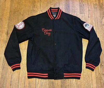 Chaqueta Roots Of Fight Bloodlines Cassius Arcilla Muhammad Ali Mezcla de Lana Abrigo Grande Foto 1 de 4