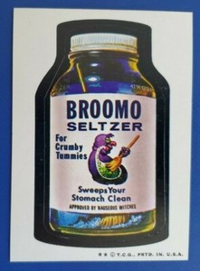 1974 WACKY PACKAGES SERIES 6 TAN BACK     BROOMO SELTZER      NM/MT   