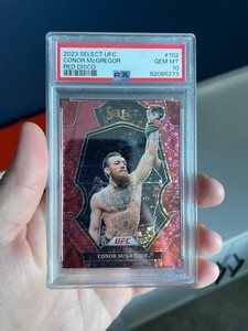 Conor McGregor Premier Red Disco Prizm /99 - 2023 Panini Select UFC 102 - PSA 10