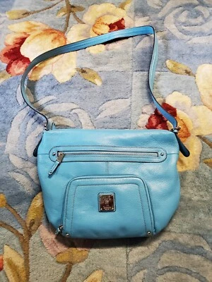 Bolso de mano Tignanello verde azulado, tamaño mediano. Excelente estado  Foto 1 de 4