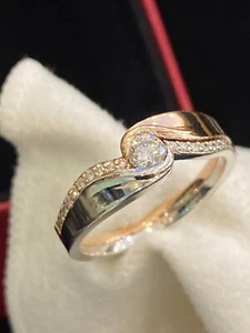 0,50 Cts F/VS1 Rund Brilliant Cut Diamanten Herren Hochzeit Bandring In 14K Gold - Bild 1 von 12