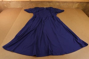 Bloomchic Womens Size 18-20 Navy Blue Short Cape Sleeve Pocketed Swing Dress NWT - Picture 1 of 8