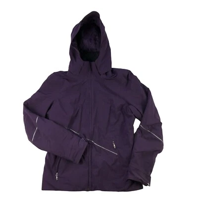 Chaqueta de esquí snowboard Spyder para mujer 10 púrpura aislada cremallera completa Foto 1 de 4