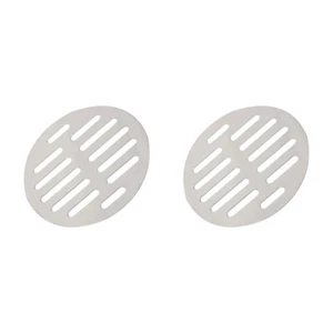 Round Floor Drain Cover (4") 2Pcs Stainless Steel Shower Drain Grate Silver Tone - Picture 1 of 5