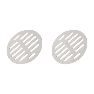 Round Floor Drain Cover (4") 2Pcs Stainless Steel Shower Drain Grate Silver Tone Foto 1 de 4