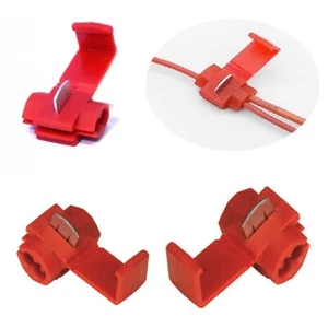 15 Pz. CONNETTORE RUBACORRENTE ROSSO morsetto serracavo RAPIDO cavi fino 1,5mm - Foto 1 di 4