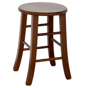 Sgabello bar seduta rotonda h 47 cm noce scuro gamba sciabola - Imagen 1 de 4