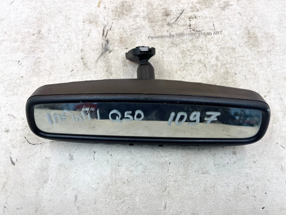 14-20 INFINITI Q50 FRONT WINDSHIELD INTERIOR INNER BACKUP REAR VIEW MIRROR OEM - Image 1 of 3