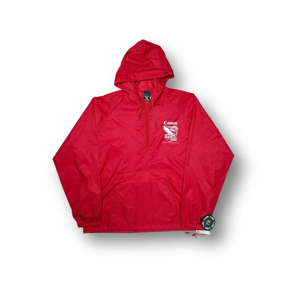 BNWT MV Sport 2003 Canon Long Island Marathon Red 1/4 Zip Waterproof Coat - Image 1 of 4