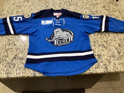 ECHL Jacksonville Icemen Game Issued Hockey Jersey Campers Inn #15 Colton Veloso - Image 1 of 4