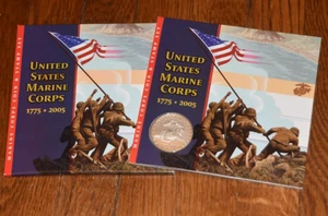 2005 Marine Corps Gedenkmünze Silber Dollar und Briefmarkensatz - Bild 1 von 5