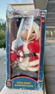 Disney 1996 Mickey Mouse Santa’s Best 17” Animatronic Christmas Decoration Works - Picture 1 of 12