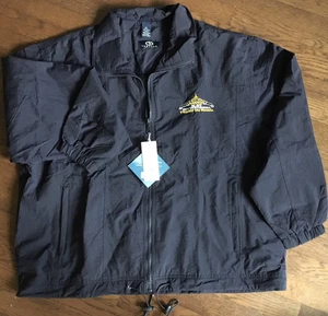 NWT VINTAGE Golf Jacket Full Zip Lightweight XL Trump Taj Mahal Casino Navy B - Picture 1 of 4